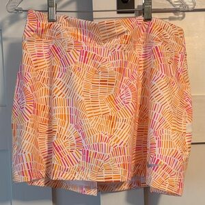 Nike Pink & Orange Printed Golf Skirt